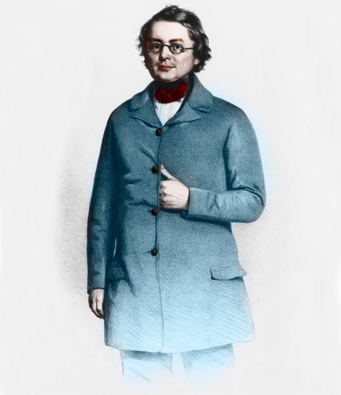 Joseph Skoda (1805-1881) cseh orvos, orvosprofesszor és bőrgyógyász portréja. alkotó: French School