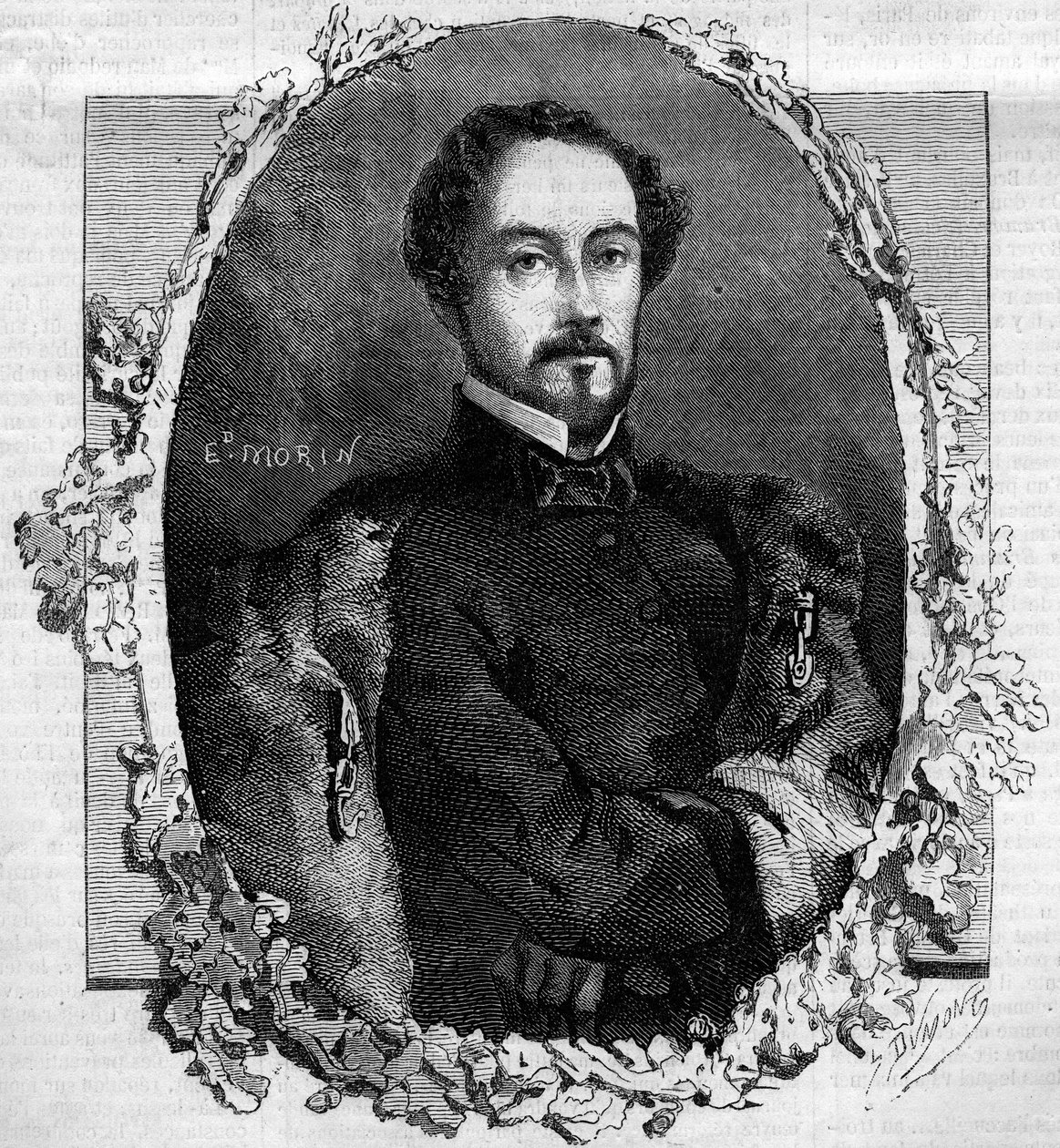 Juan Prim y Prats, Reuss gróf (1814-1870), spanyol tábornok és politikus portréja. Metszet a „” Le Monde Illustré”” 151. számában, 1860. május 3. alkotó: French School