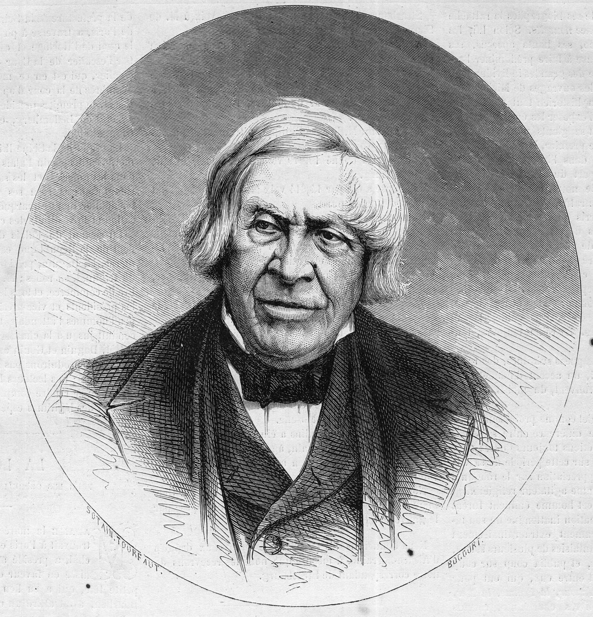 Jules Michelet (1798-1874) francia történész és író portréja. Metszet a „” Le Monde Illustré”” 879. számában, 1874. február 14. alkotó: French School