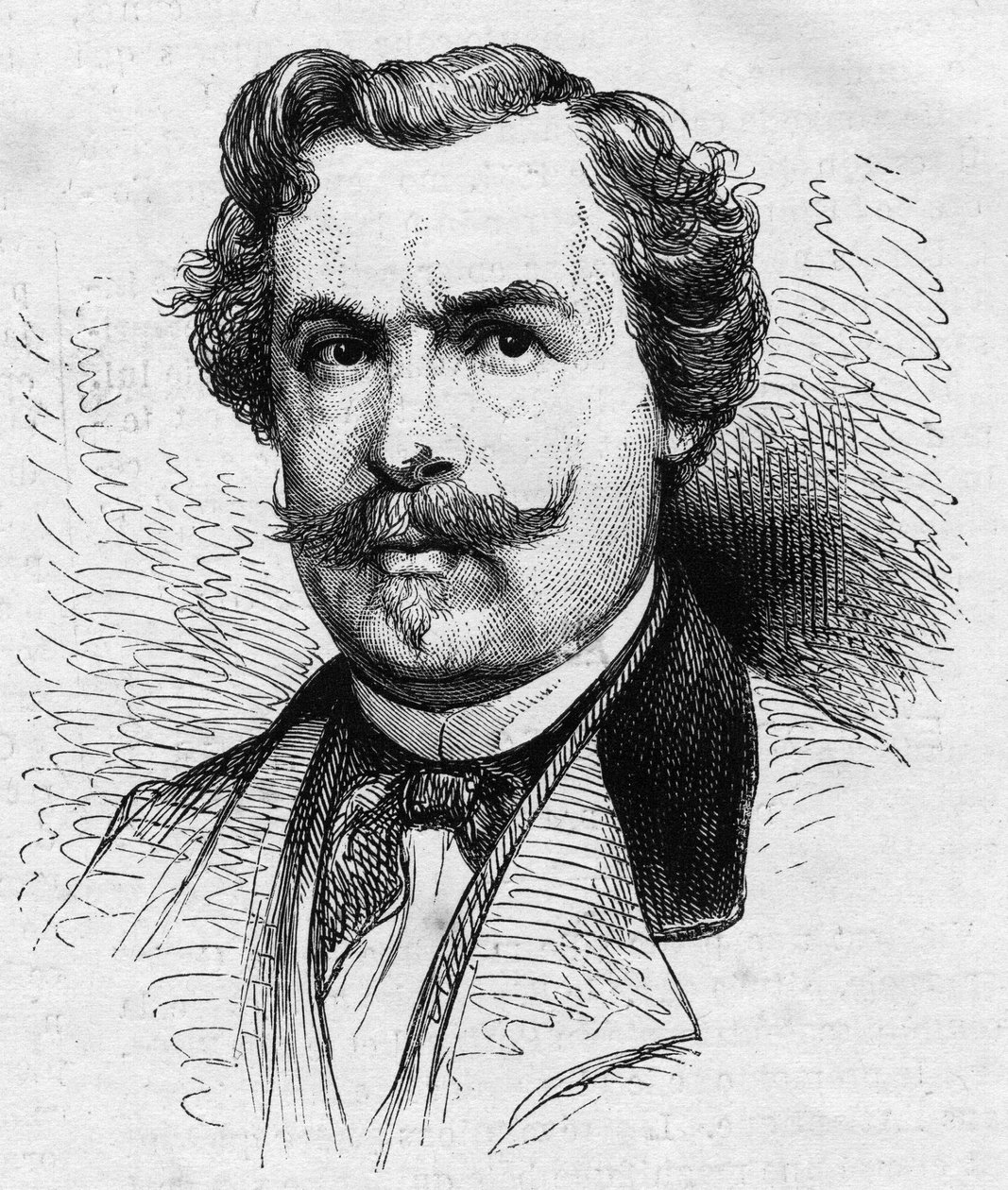 Jules de Goncourt (1830-1870) francia író portréja. Metszet a „” Le Monde Illustré”” 690. számában, 1870. július 2. alkotó: French School