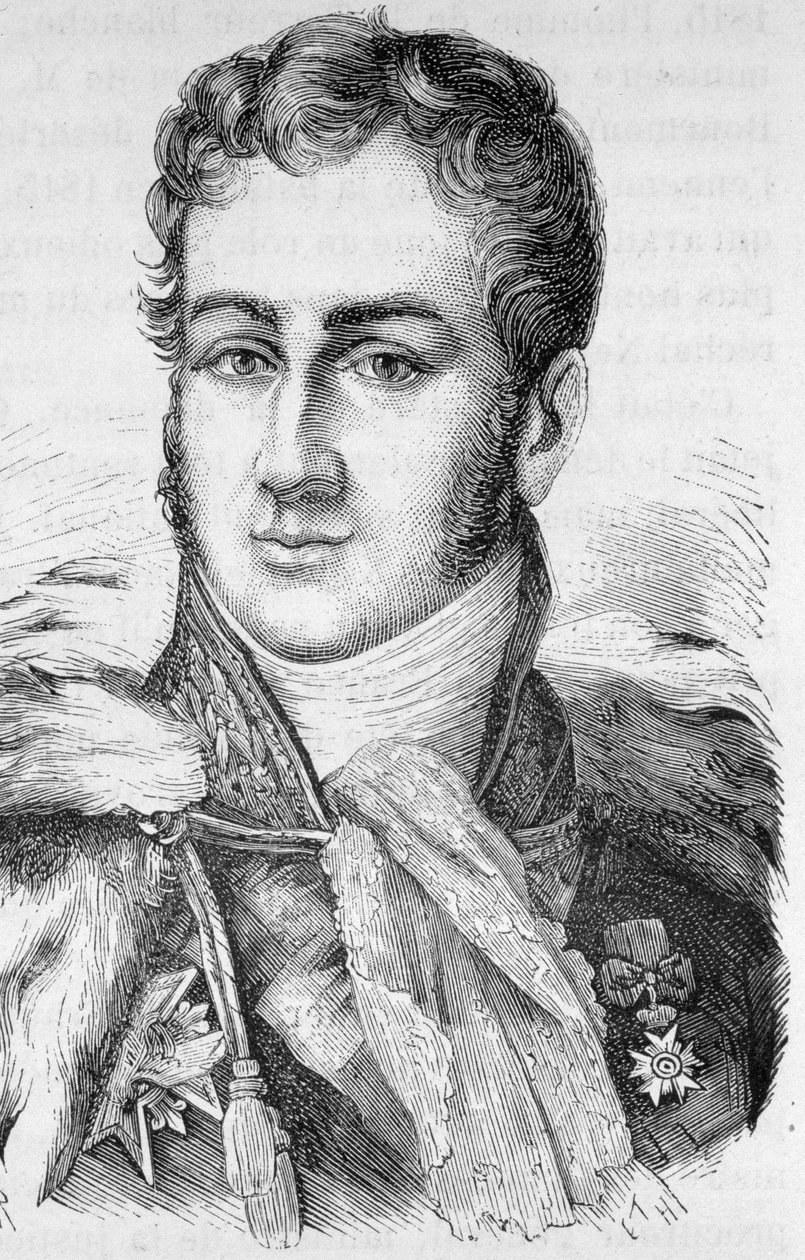 Jules de Polignac francia politikus (1780-1847) portréja – Henri Martin „L’Histoire de France” című művében alkotó: French School