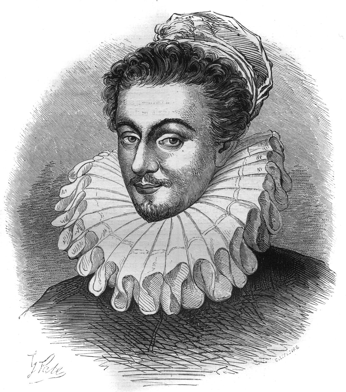 Carre lovag, Anglia Sixte V melletti nagykövetének portréja (Felice Peretti alkotó: French School