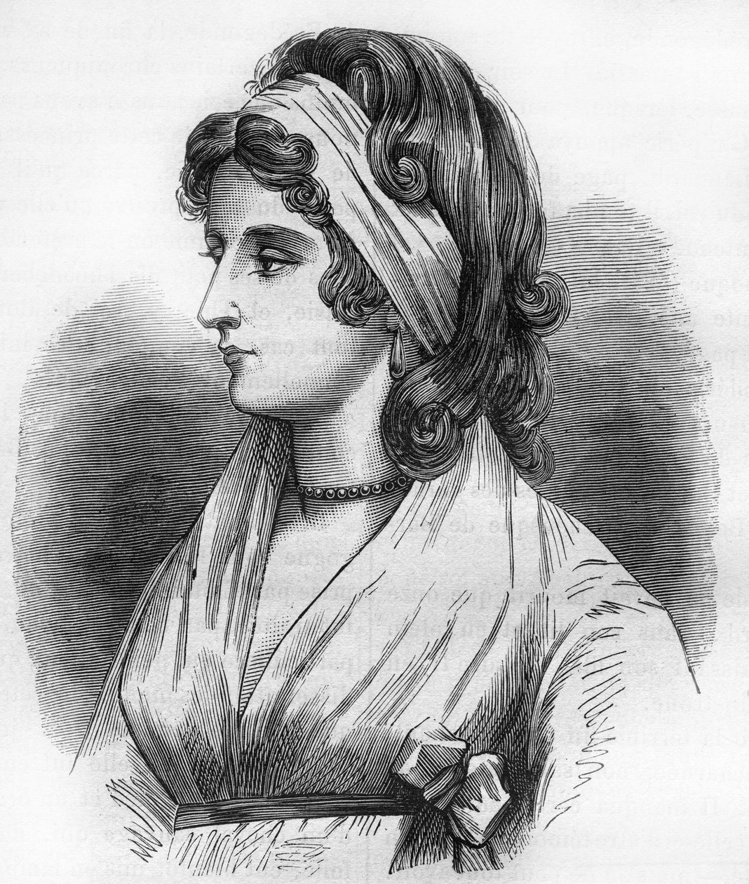 Lady Hamilton (Emma Lyons) (1765-1815) portréja, Horatio Nelson és Nelson admirális (1758-1805) szeretője. Dr. Th. „A prostitúció és a kicsapongás története a világ összes népe között az ókortól napjainkig” című vésése. -F. Debray alkotó: French School