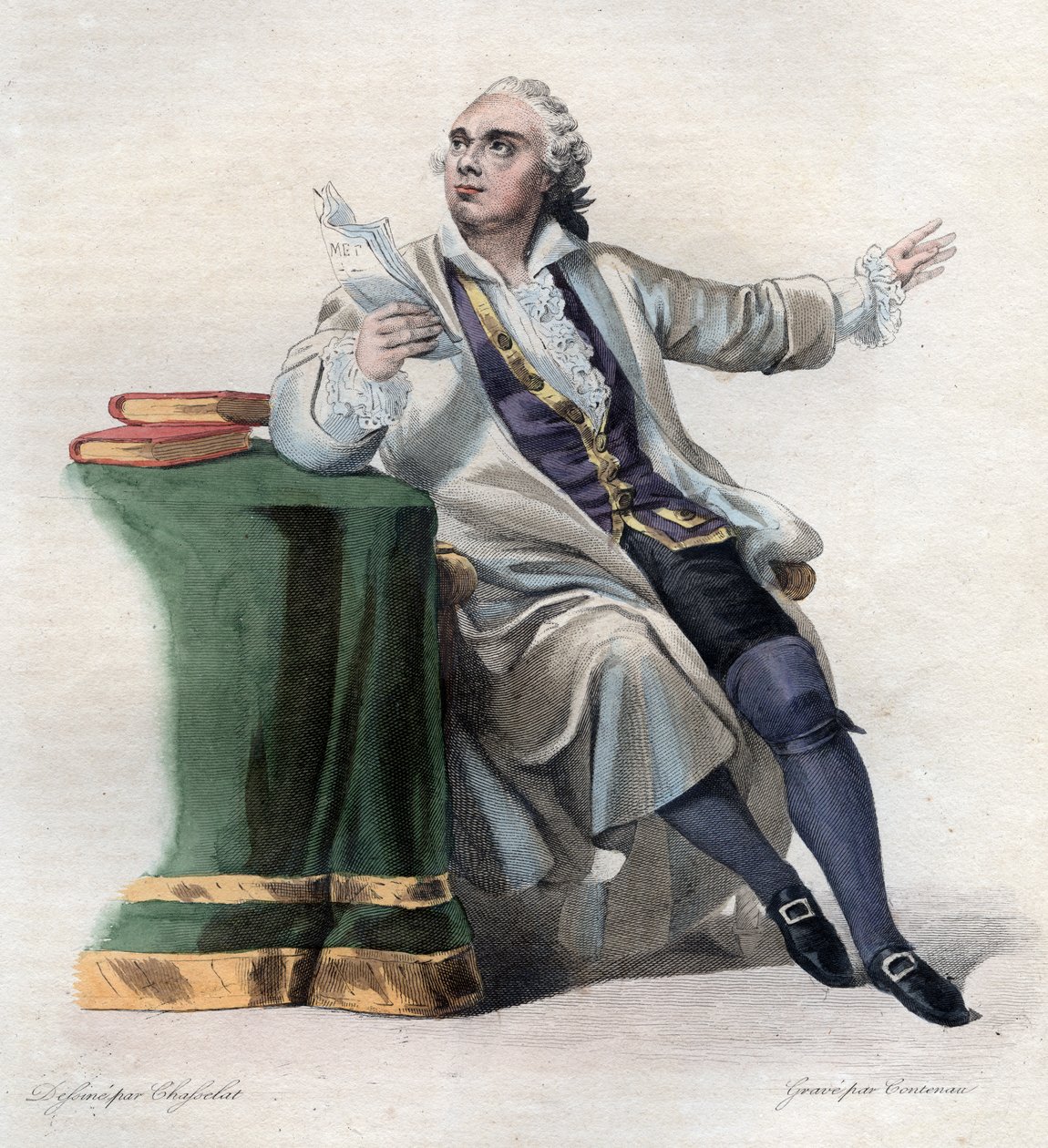 Lekain (1729-1778) francia színész portréja. alkotó: French School