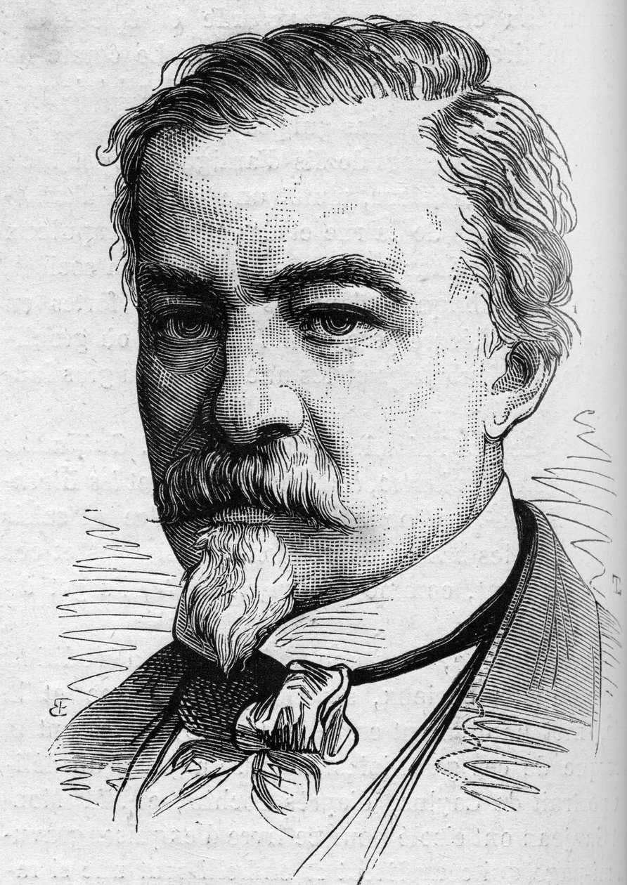 Leon Plee (1815-1879) francia újságíró és író portréja. Metszet a „” Le Monde Illustré”” 1141. számában, február 8 alkotó: French School