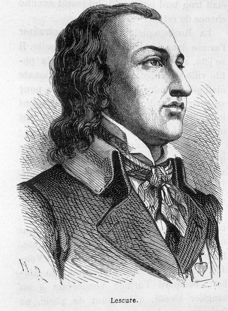 Lescure, Vendée vezetőjének (1766-1793) portréja – Henri Martin „Franciaország története” című művében alkotó: French School