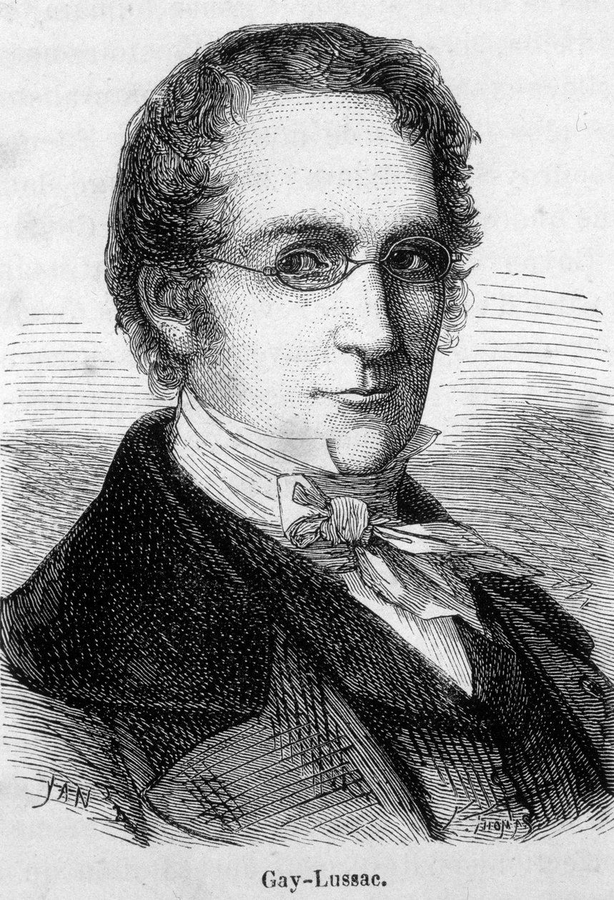 Louis-Joseph Gay-Lussac (Louis Joseph Gay Lussac) (1778-1850), francia fizikus és kémikus portréja – Henri Martin „L’Histoire de France” című művében alkotó: French School
