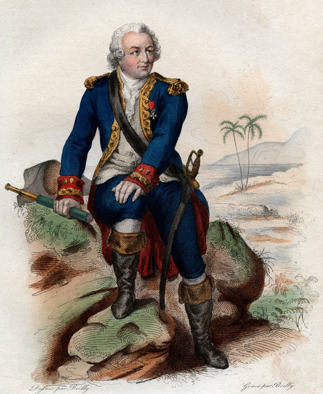 Louis Antoine, Bougainville gróf (1729-1811), francia admirális és felfedező portréja. alkotó: French School