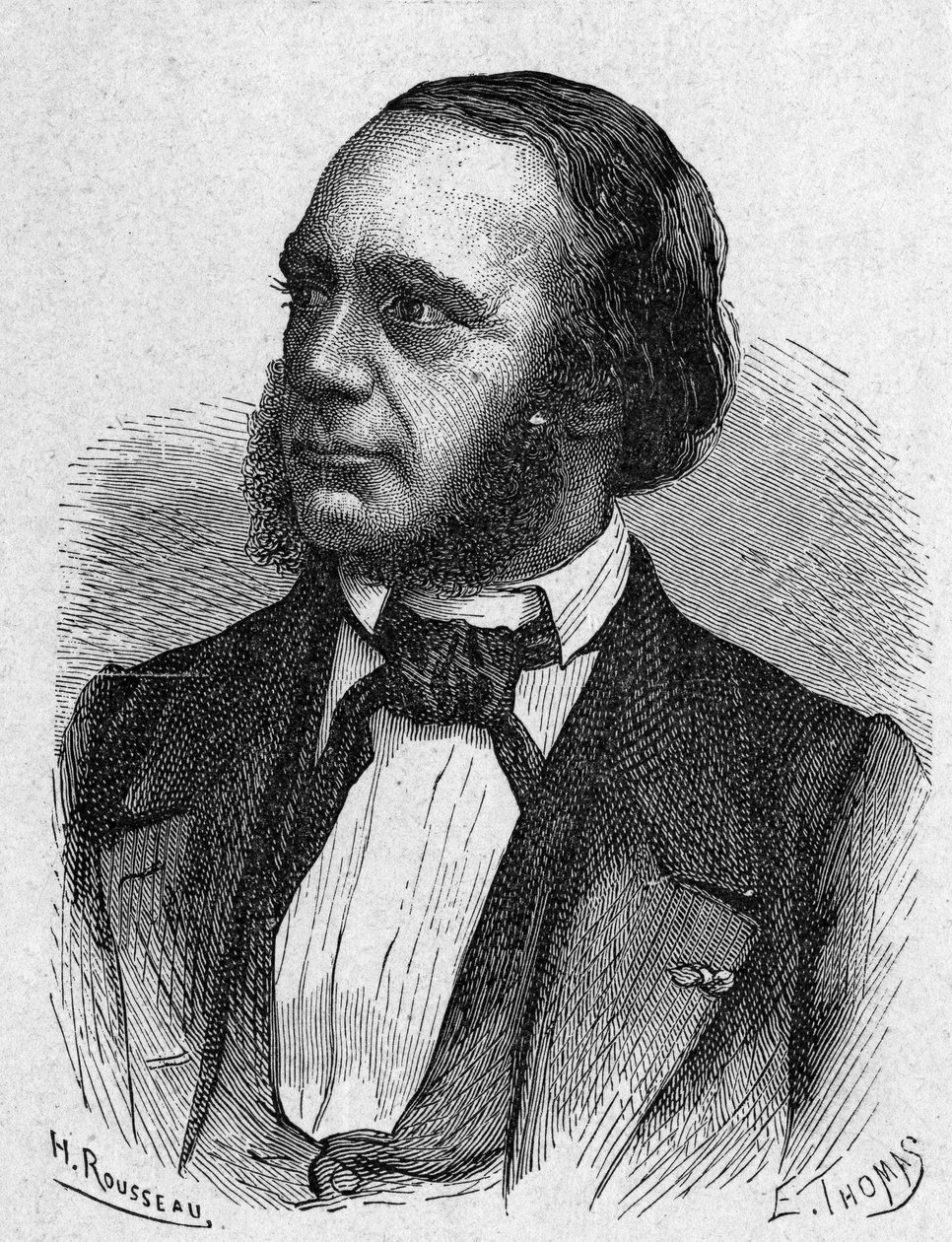 Louis Breguet (1804 - 1883), órásmester és a távíróberendezések feltalálója portréja - az Album de la Science-ben; jeles tudósok; Nagy felfedezések””” 1896. alkotó: French School