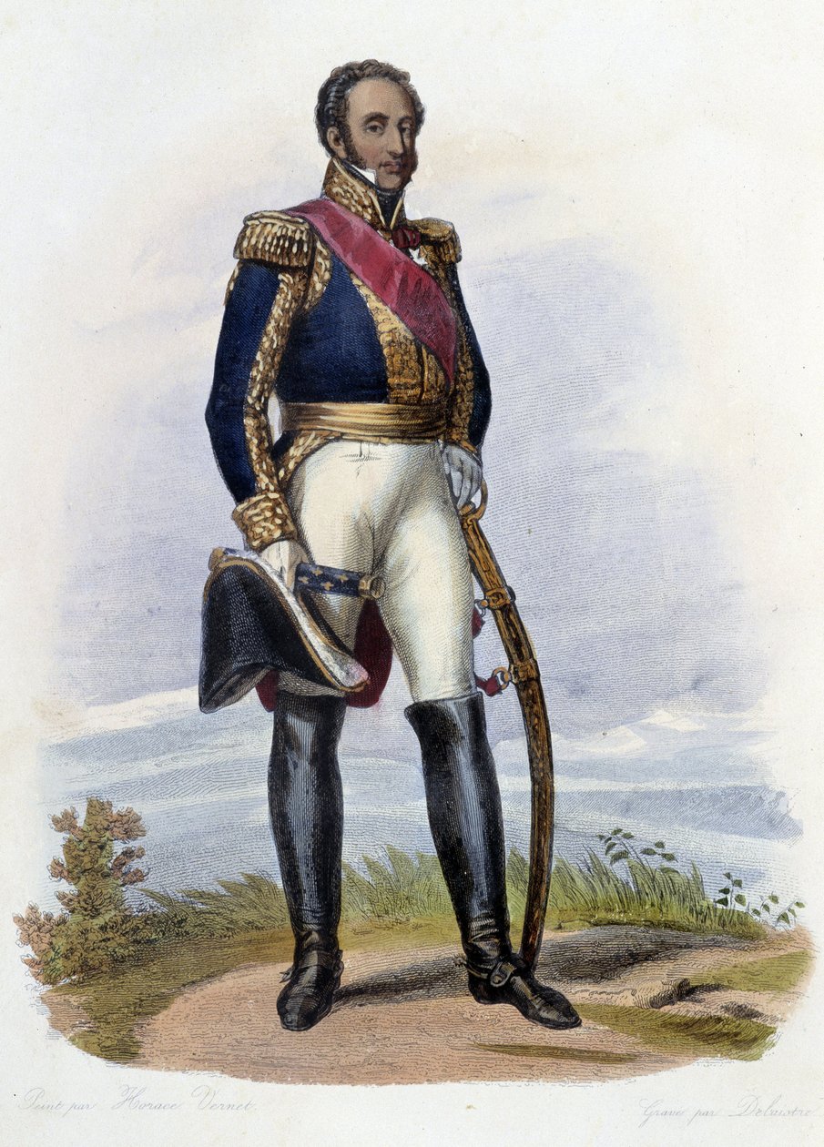 Louis Gabriel (Louis-Gabriel) Suchet (1770-1826), francia marsall portréja. Ed. Mennechet: „A francia Plutarch” alkotó: French School