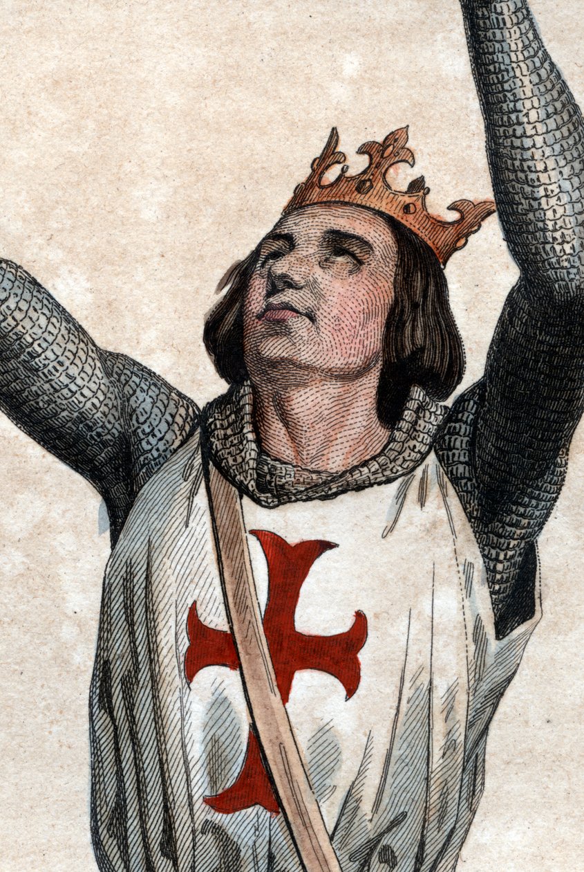 IX. Lajos francia (Szent Lajos) (1214-1270), francia király portréja. alkotó: French School