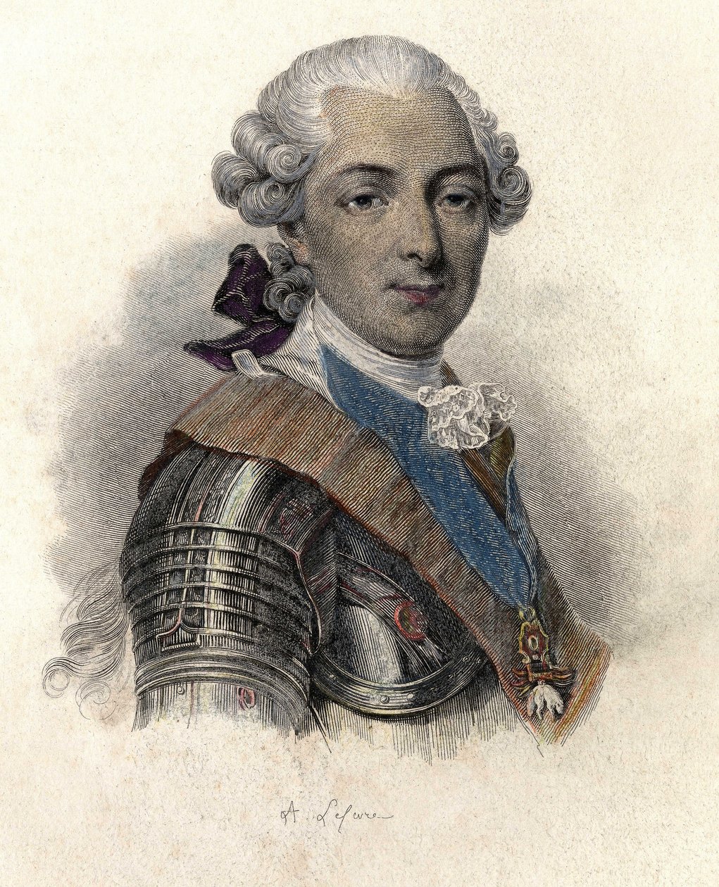 Louis Jean Marie de Bourbon, Penthievre hercegének (1725-1793), francia nagy admirálisnak és mecénásnak a portréja. in "Portraits des Hommes Useful". alkotó: French School