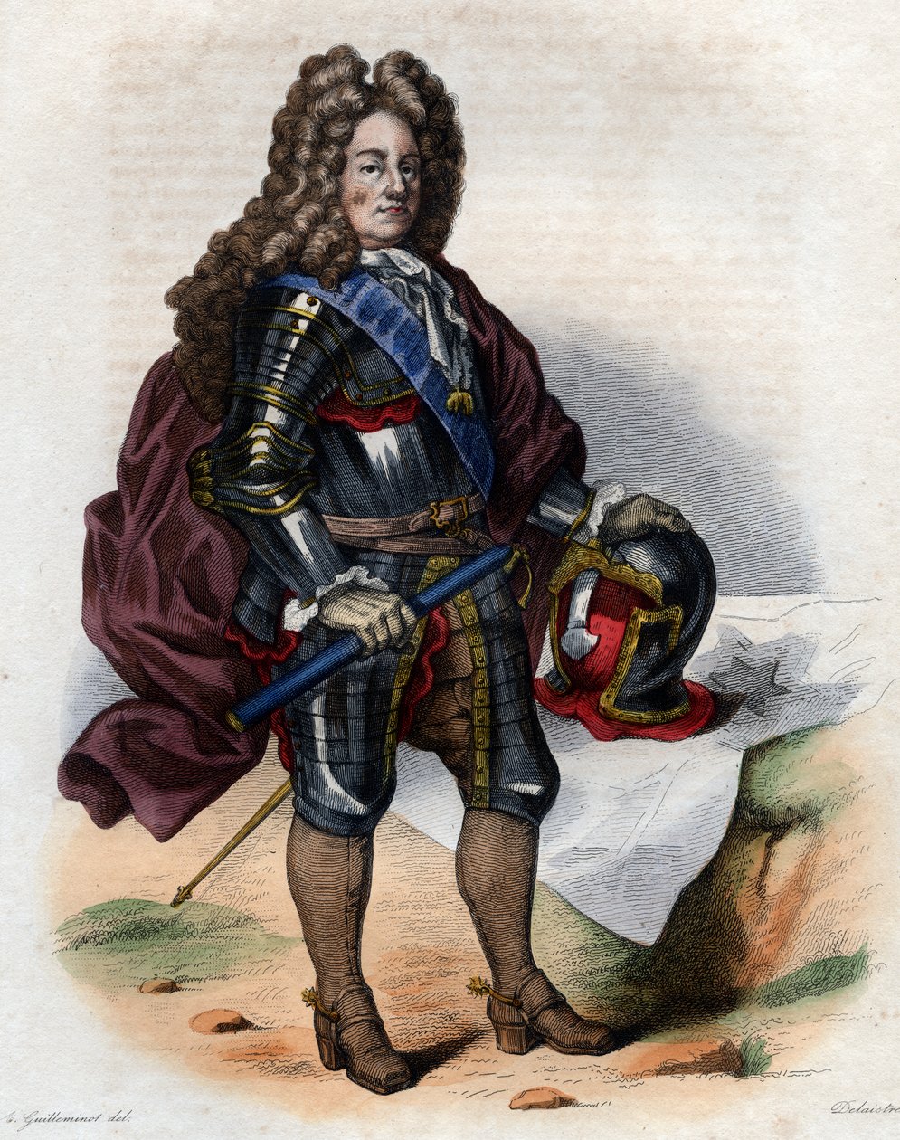 Louis Joseph de Bourbon, Vendome hercegének (1645-1712), francia katonai parancsnoknak és Franciaország marsalljának portréja. alkotó: French School