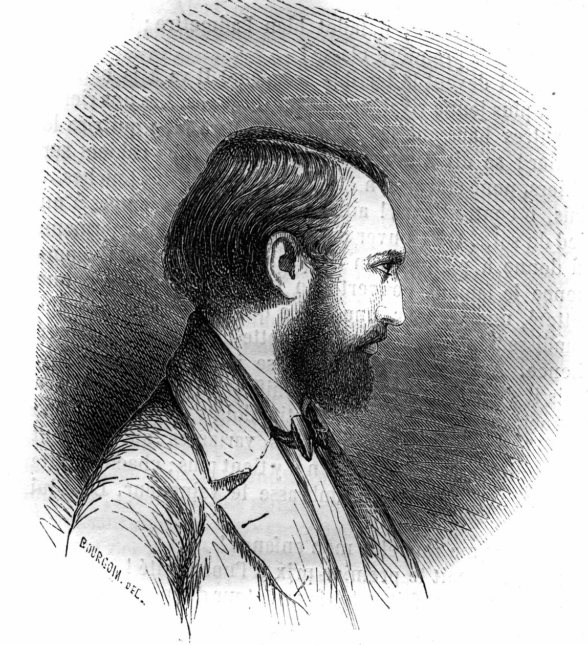 Louis Lacombe (Trouillon Lacombe, Trouillon-Lacombe) (1818-1884) francia zeneszerző portréja. Metszet 1852-ből. alkotó: French School