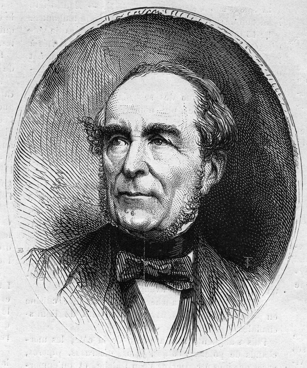 Louis Vitet (1802-1873) francia politikus portréja. Metszet a „” Le Monde Illustré”” 844. számában, 1873. június 13. alkotó: French School