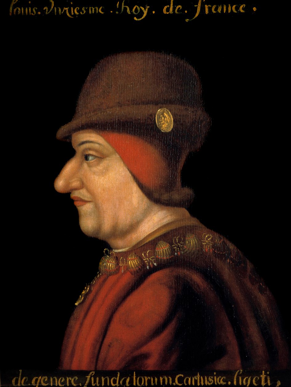 XI. Lajos (1423-1483), francia király portréja. A 17. századi francia iskola. alkotó: French School