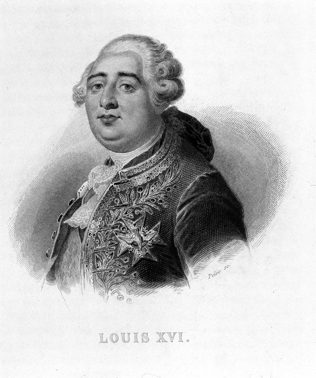 XVI. Lajos portréja – Thiers „Revolution francaise” című könyvében. 19. század alkotó: French School