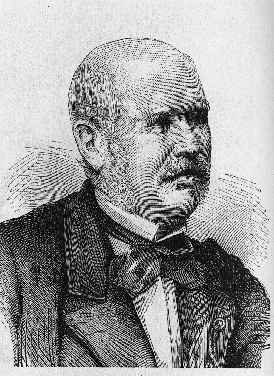 Portré M.F.E. Belgrand (1810 - 1878) - a Tudományos albumban; jeles tudósok; Nagy felfedezések””” 1896. alkotó: French School