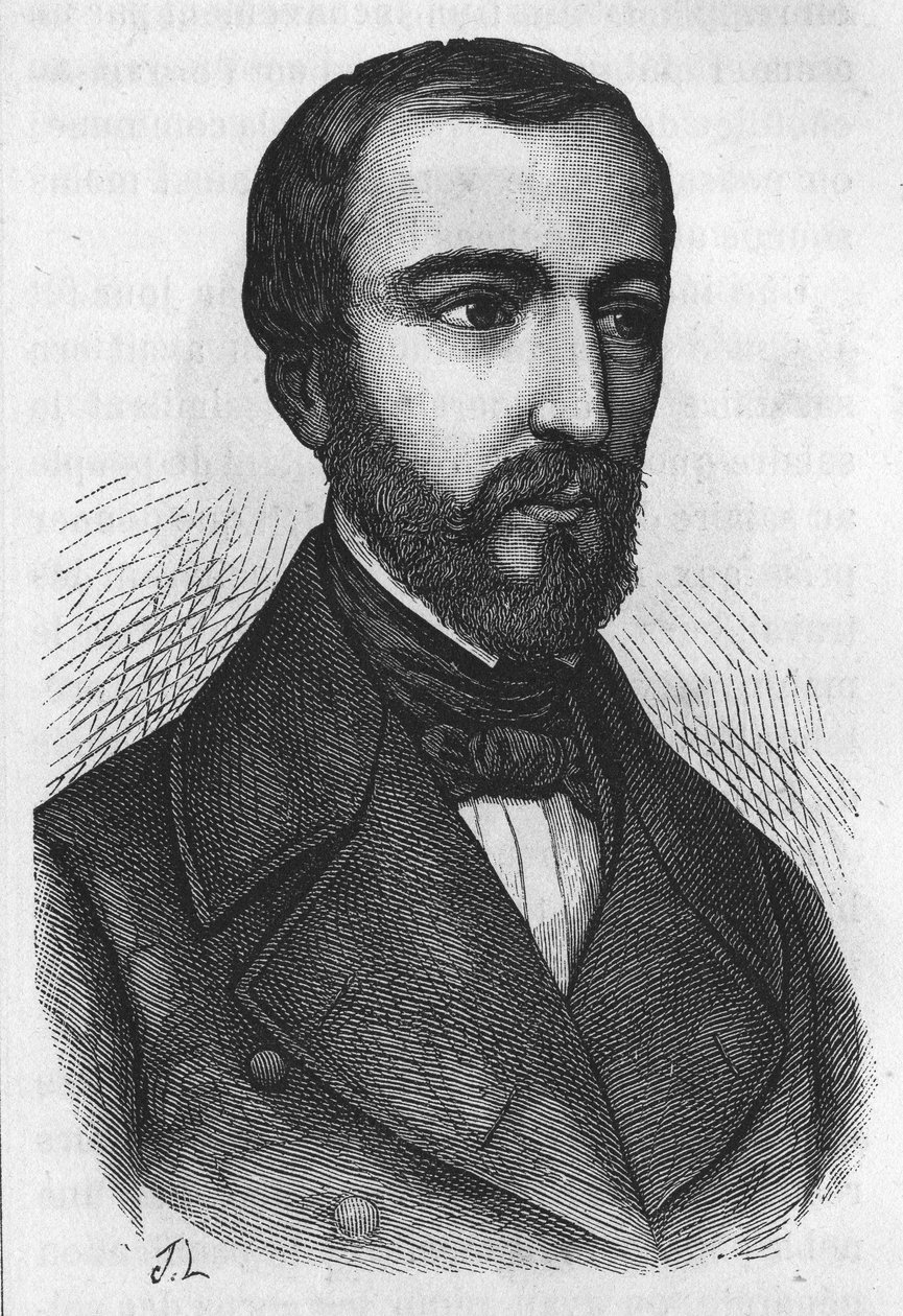 M. de Falloux francia politikus (1811 - 1886) portréja. Henri Martin metszete a L