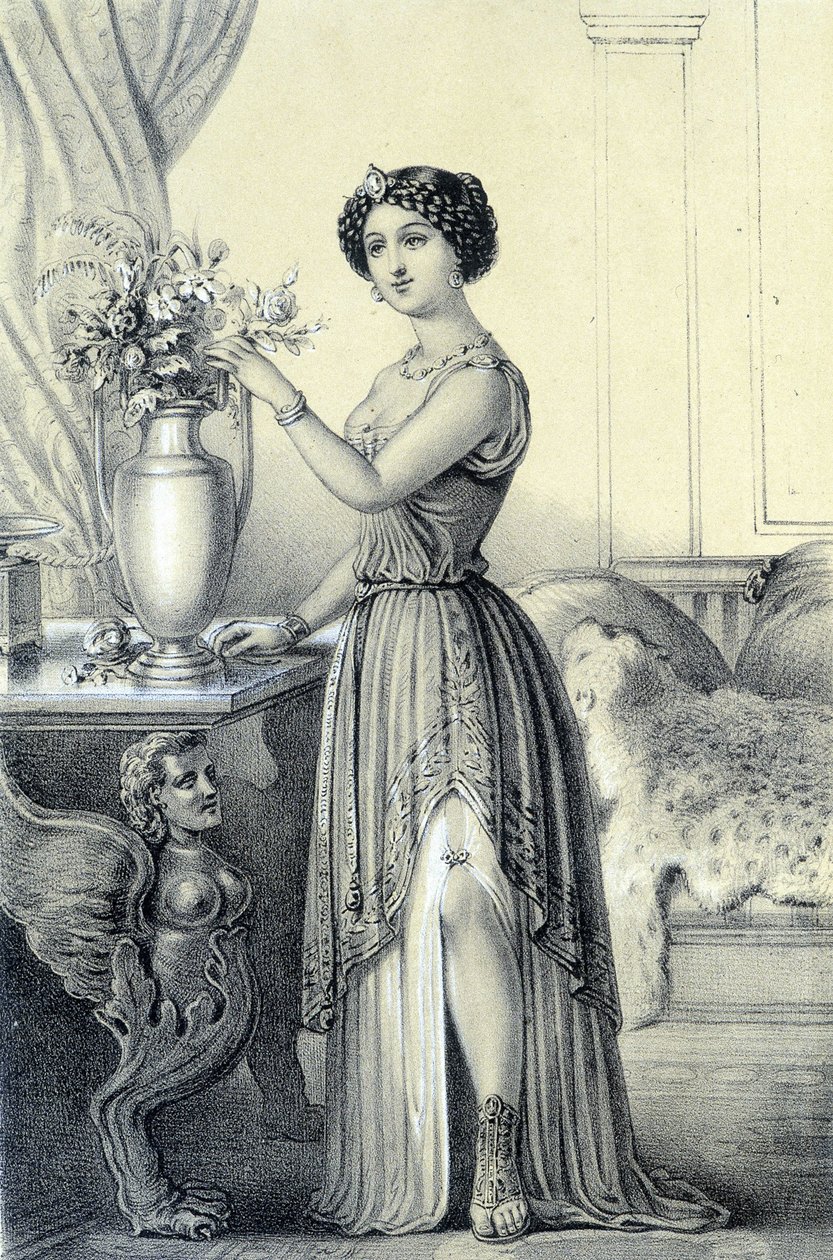 Mademoiselle de Fontenay vagy Teresa (Theresa vagy Terezia) Cabarrus, Madame Tallien (Talien) portréja – Albert Maurin „Galerie historique de la Revolution francaise”-ben alkotó: French School