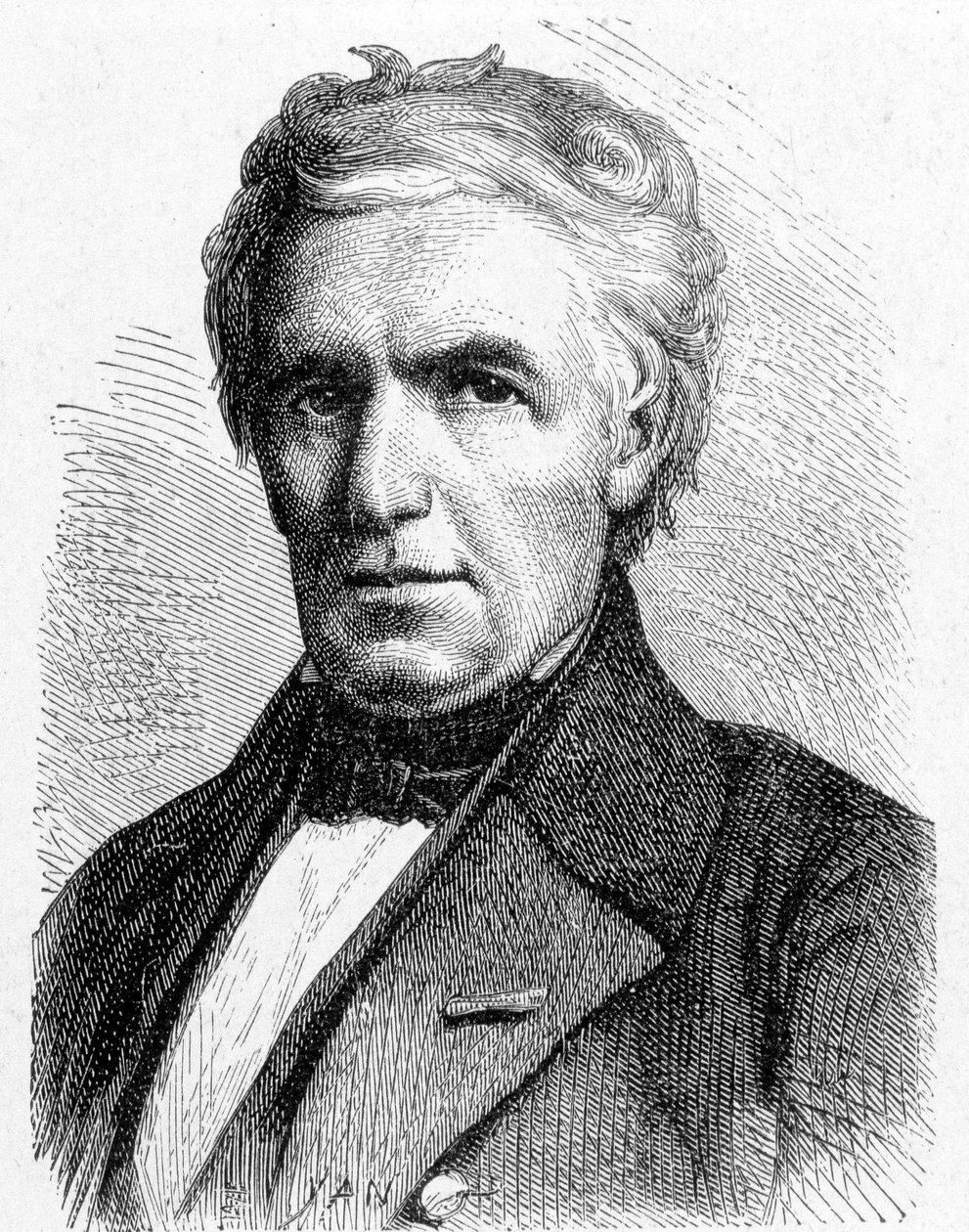 Marc Séguin (1786 - 1844) portréja, francia mérnök, aki megalkotta a függőhidak elvét, egyben a csőkazán feltalálója is – az „Album de la Science; jeles tudósok; Nagy felfedezések””” 1896. alkotó: French School