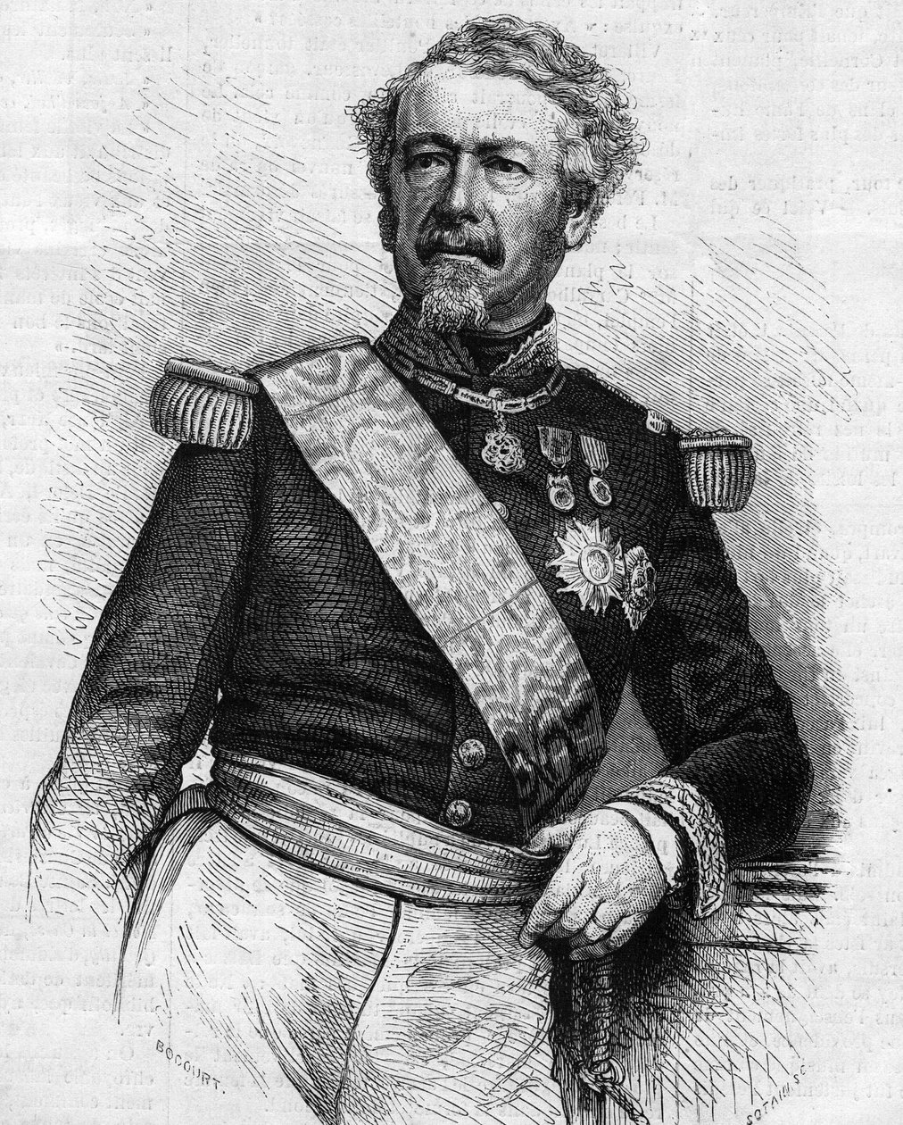 Marechal Adolphe Niel (1802-1869) francia katona és politikus portréja. Metszet az 1869. augusztus 21-i „” Le Monde Illustré”” 645. sz. alkotó: French School