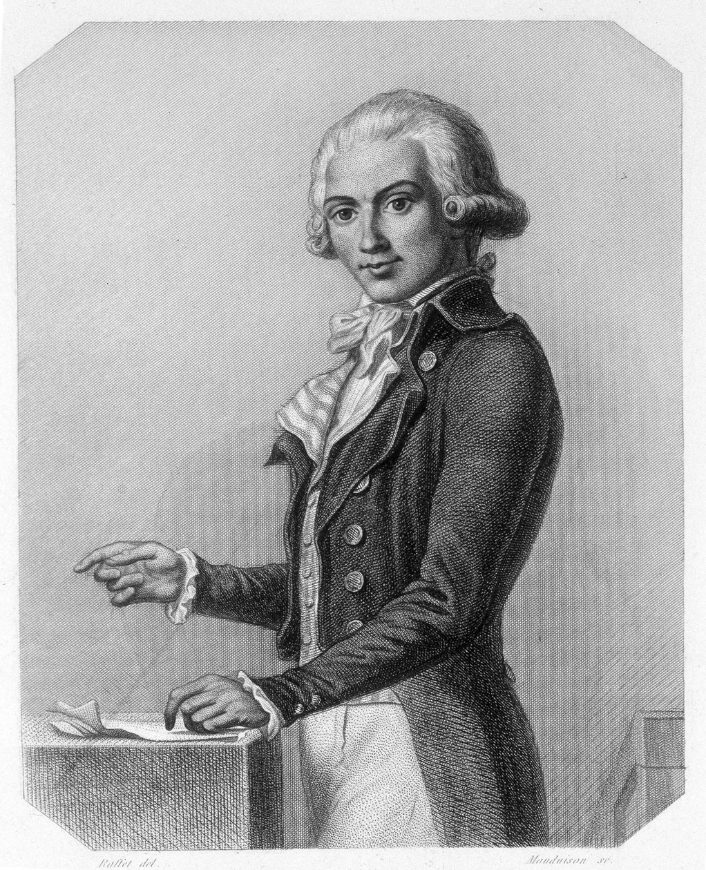 Marguerite Elie Guadet francia politikus (1758-1794) portréja. Lamartine "L