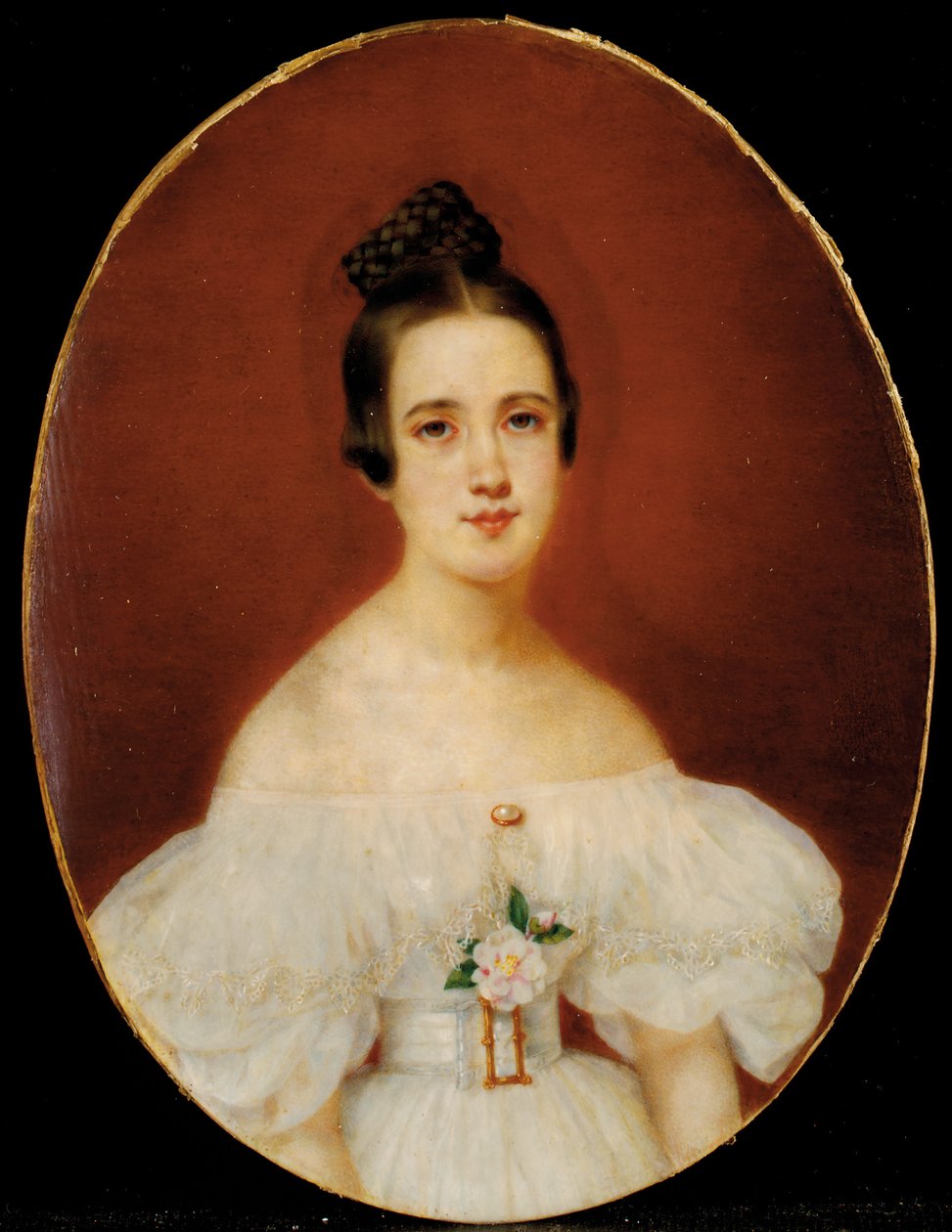 Marie-Célestine De Gas portréja, Edgar Degas anyja, 1832-34 körül alkotó: French School