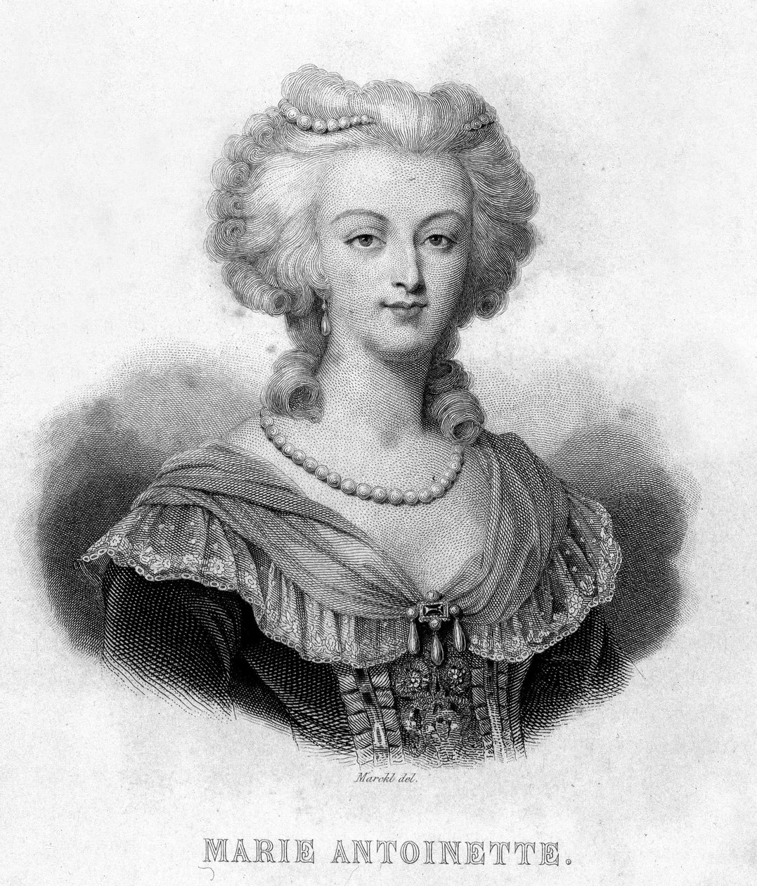 Marie Antoinette (1755-1793) portréja – Thiers „Revolution francaise” című könyvében. 19. század alkotó: French School