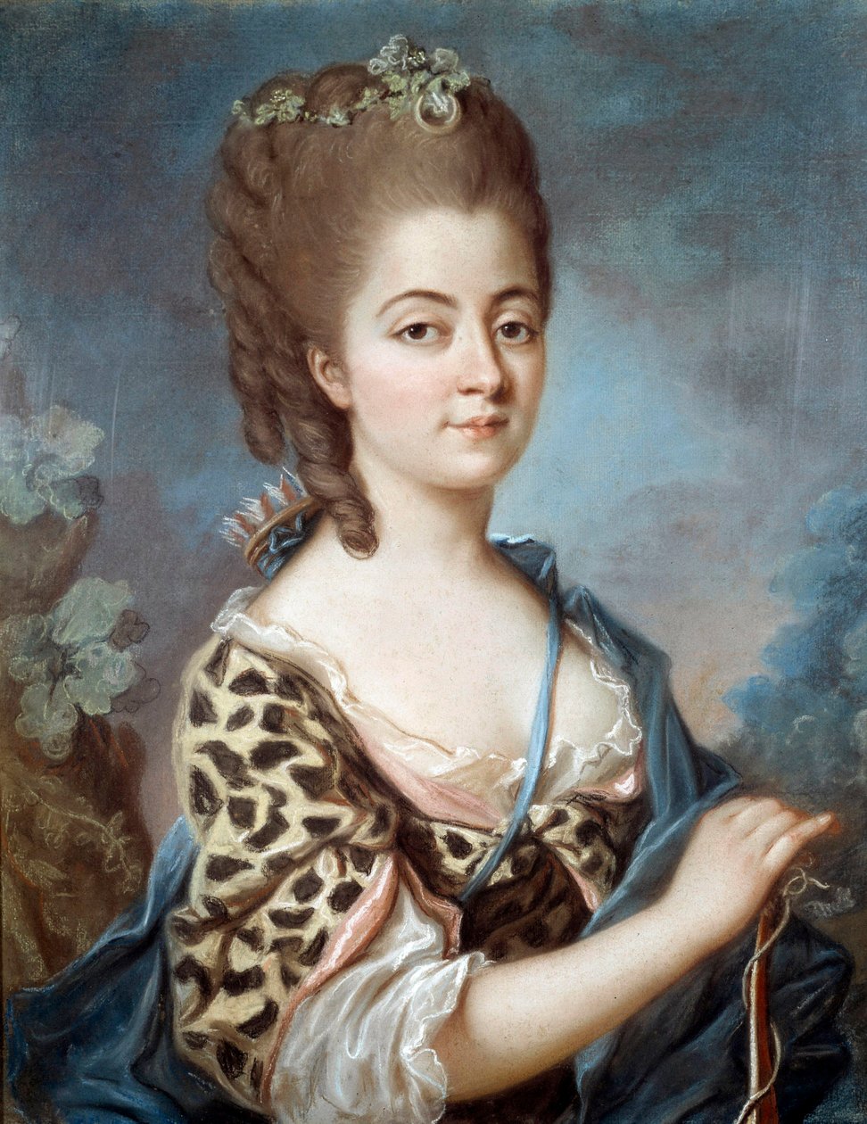 A szászországi Marie Aurora (1748-1821) portréja, George Sand író nagyanyja A 18. századi francia iskola festménye. alkotó: French School