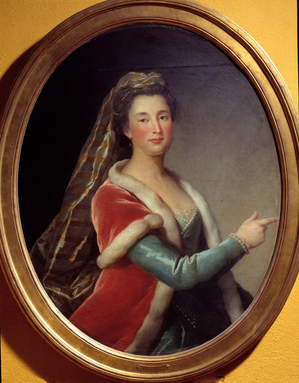 Marie Desmares La Champmesle (1642-1698) színésznő portréja Roxane szerepében. Névtelen festmény alkotó: French School