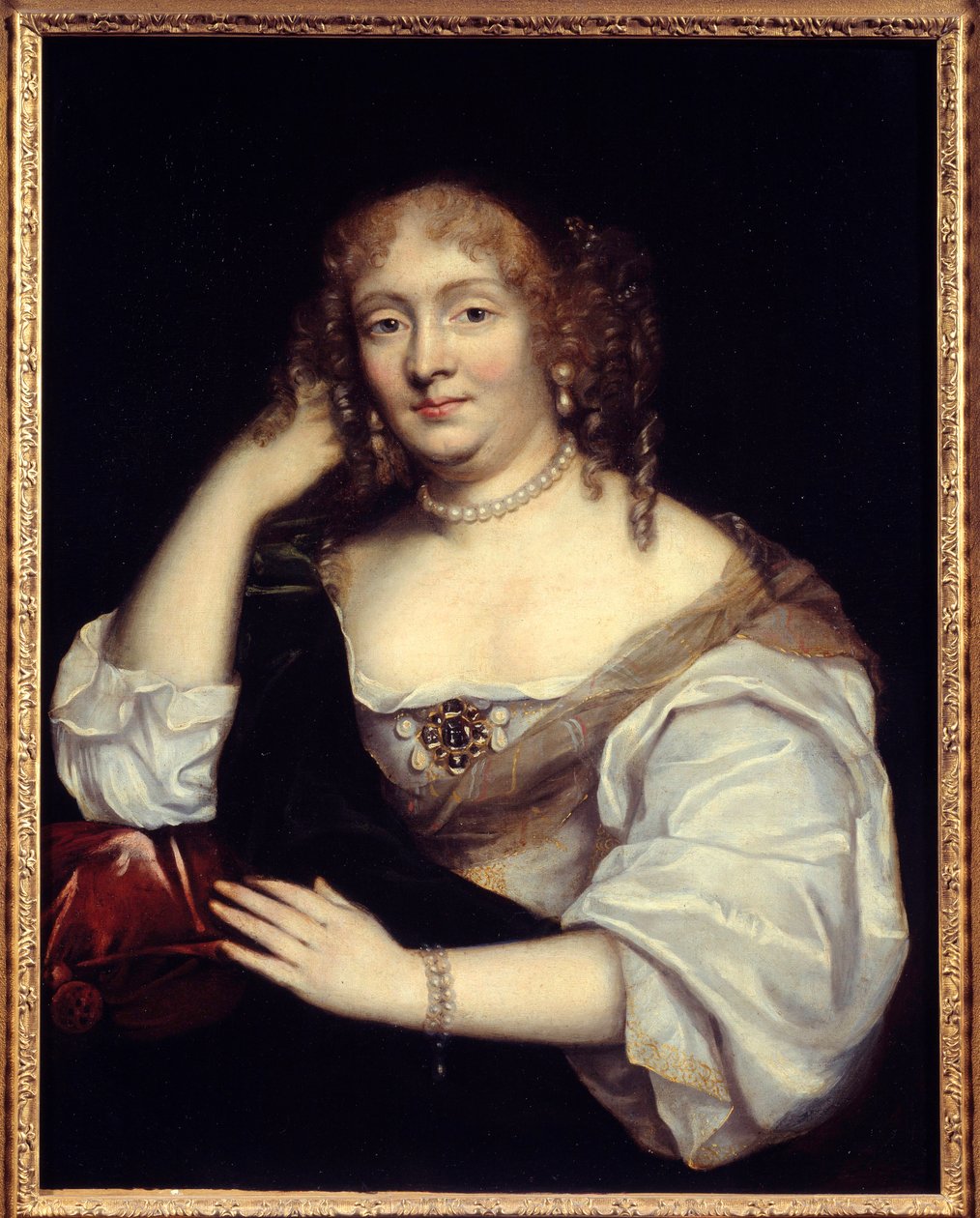 Marie de Rabutin-Chantal (Rabutin Chantal), Madame de Sevigne márkiné (1626-1696), betűs nő portréja A francia iskola festménye. 17. századi V. 0,81 x 0,65 m alkotó: French School