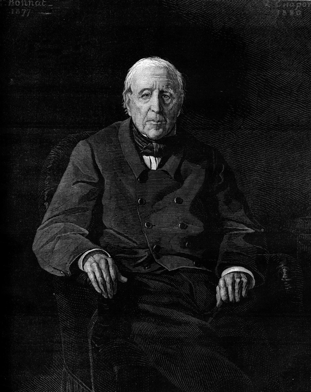 Marthe Camille Bachasson, Montalivet grófja (1801-1880), francia politikus portréja. Metszet az 1880. január 17-i „” Le Monde Illustré”” 1190. sz. alkotó: French School