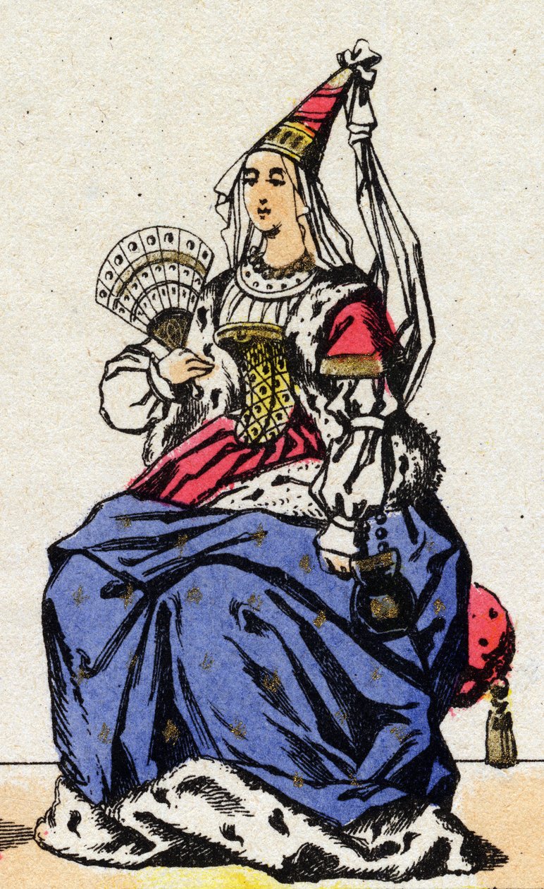 Anjou Mária francia királynő (1404-1463), VII. Károly feleségének portréja. alkotó: French School
