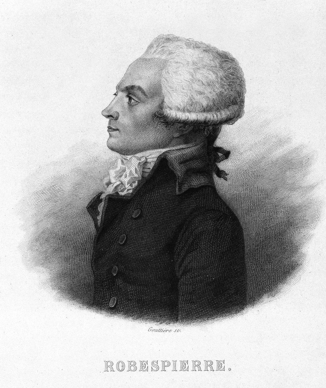 Maximilian Robespierre (1758-1794) portréja – Thiers „Revolution francaise” című könyvében. 19. század alkotó: French School