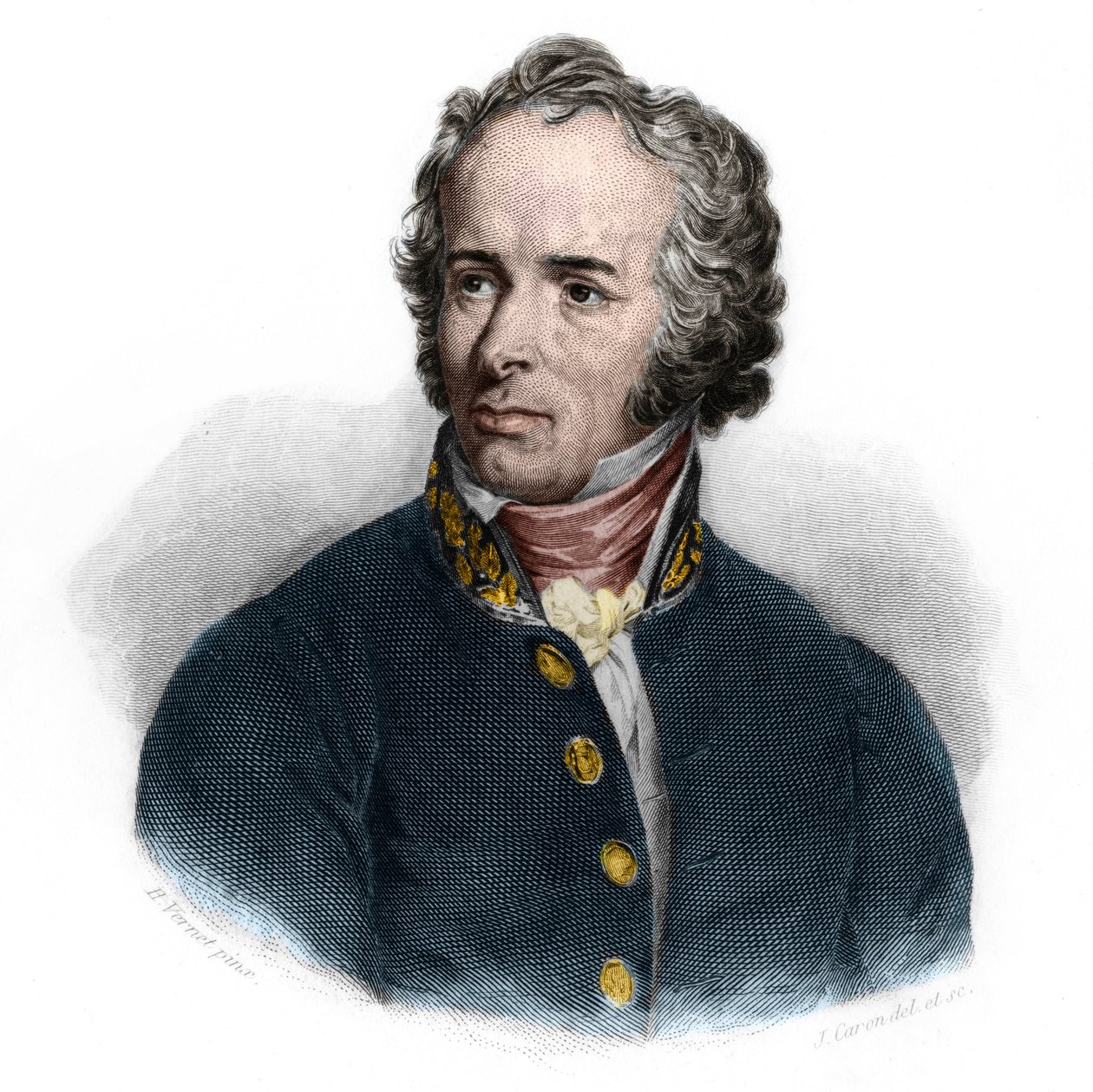 Maximilien Sebastien Foy (1775-1825), francia katonai vezető és államférfi portréja. Louis de Cormenin Timon „” LIBRE DES SPEAKERS” című részében. 1842. Magángyűjtemény. alkotó: French School