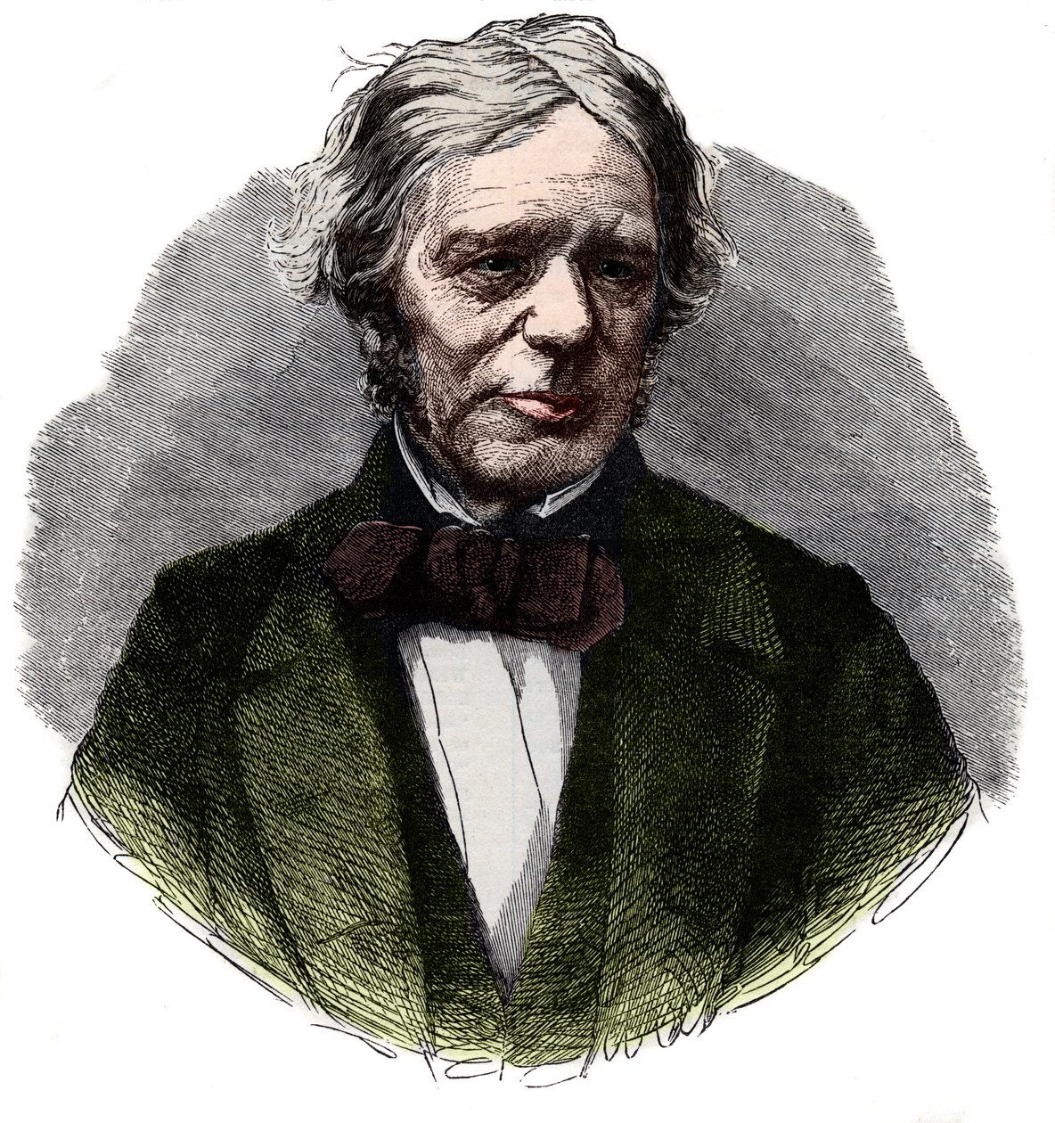 Michael Faraday (1791-1867) angol kémikus és fizikus portréja. alkotó: French School