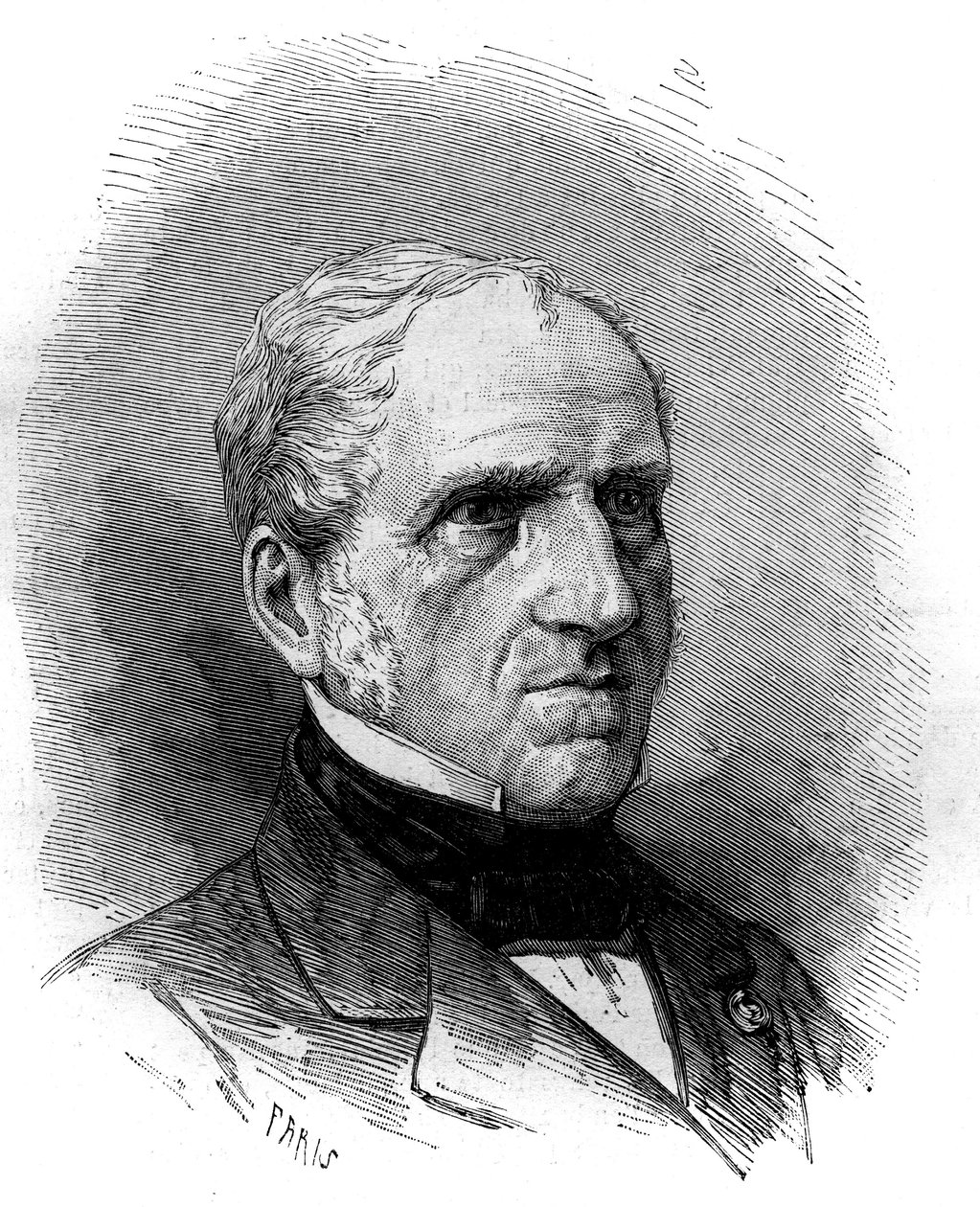 Michel Charles (1793-1880) francia matematikus portréja. Metszet a „” Le Monde Illustré”” 1240. számában, 1881. január 1.. alkotó: French School