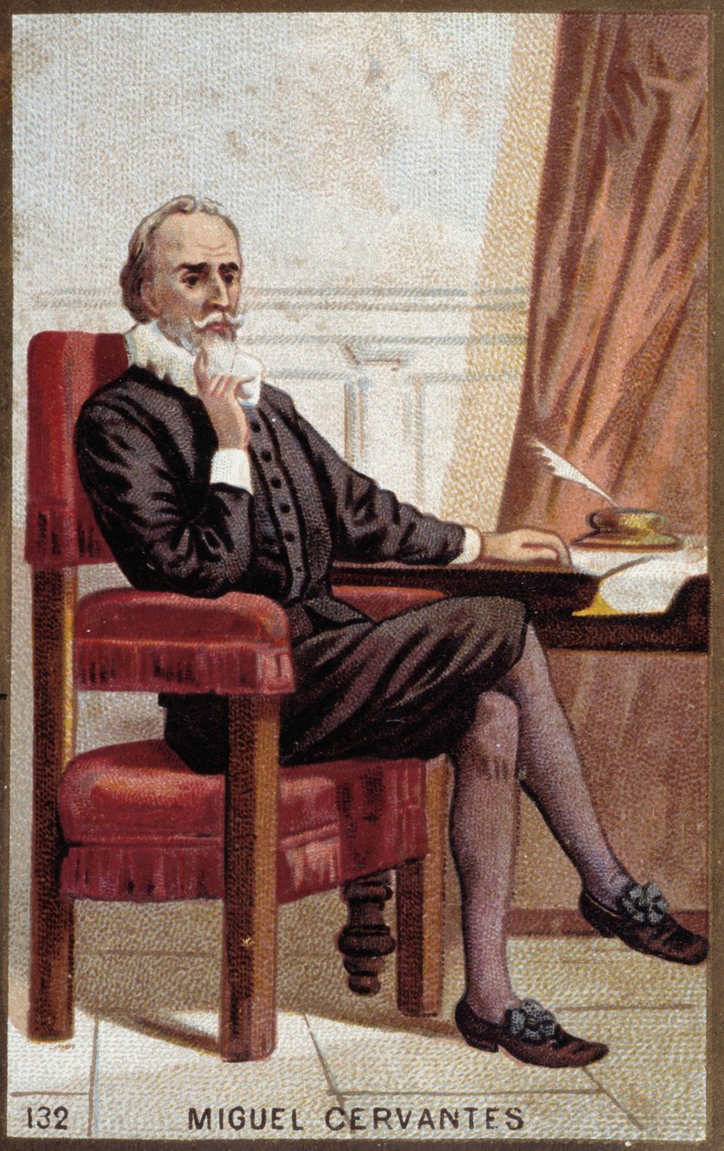 Miguel Cervantes (1547-1616) spanyol író portréja. alkotó: French School