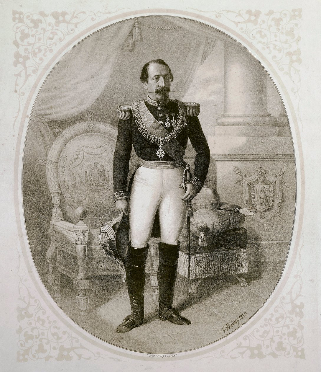 III. Napóleon portréja (1808-1873) alkotó: French School