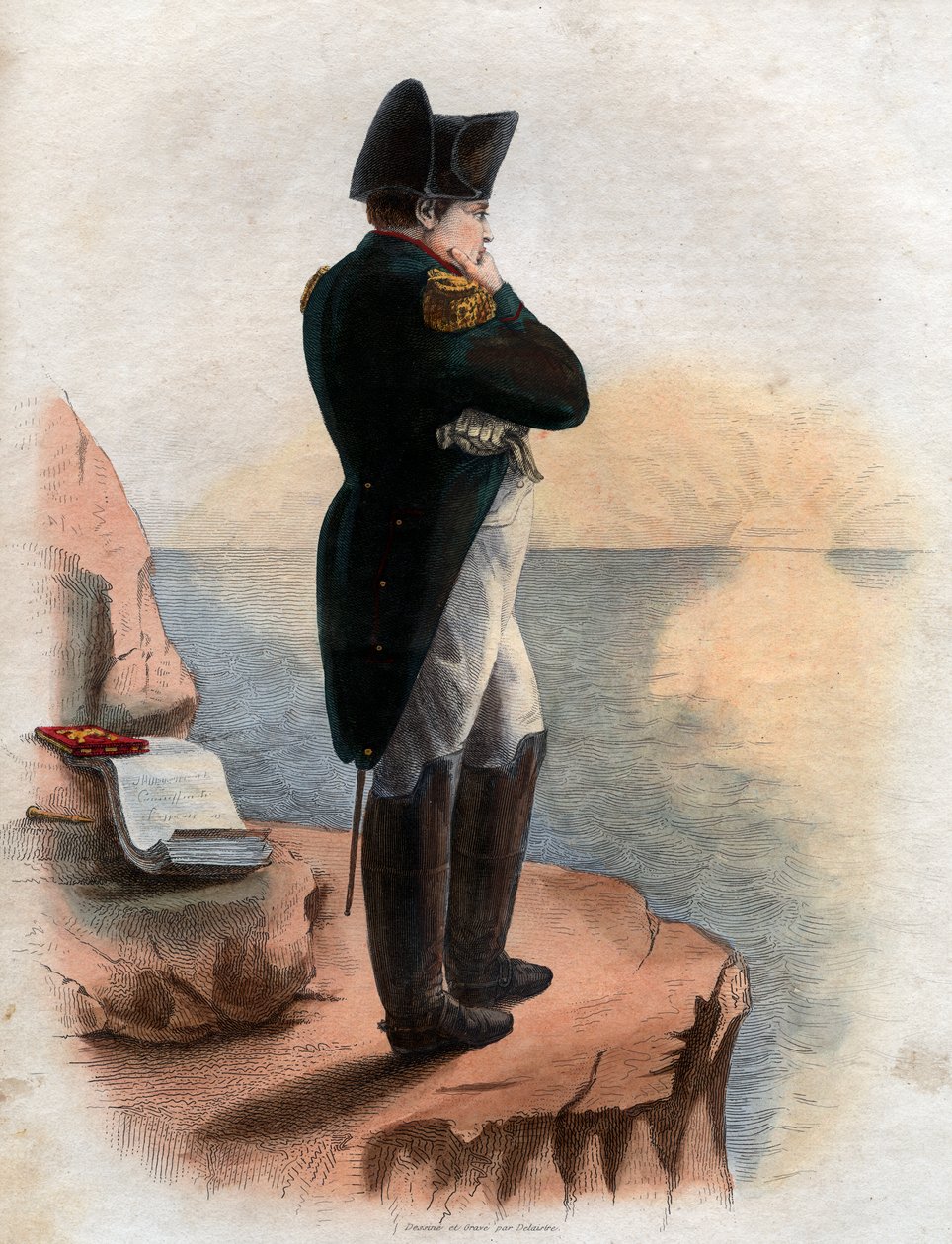 I. Napóleon (1769-1821) portréja Szent Ilona szigetén. alkotó: French School