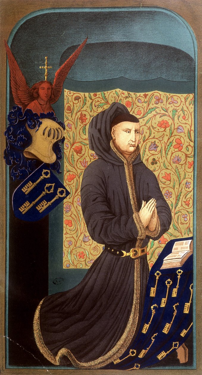 Nicolas Rolin, Philippe Le Bon burgundi kancellár és a beaune-i kórház alapítója portréja alkotó: French School