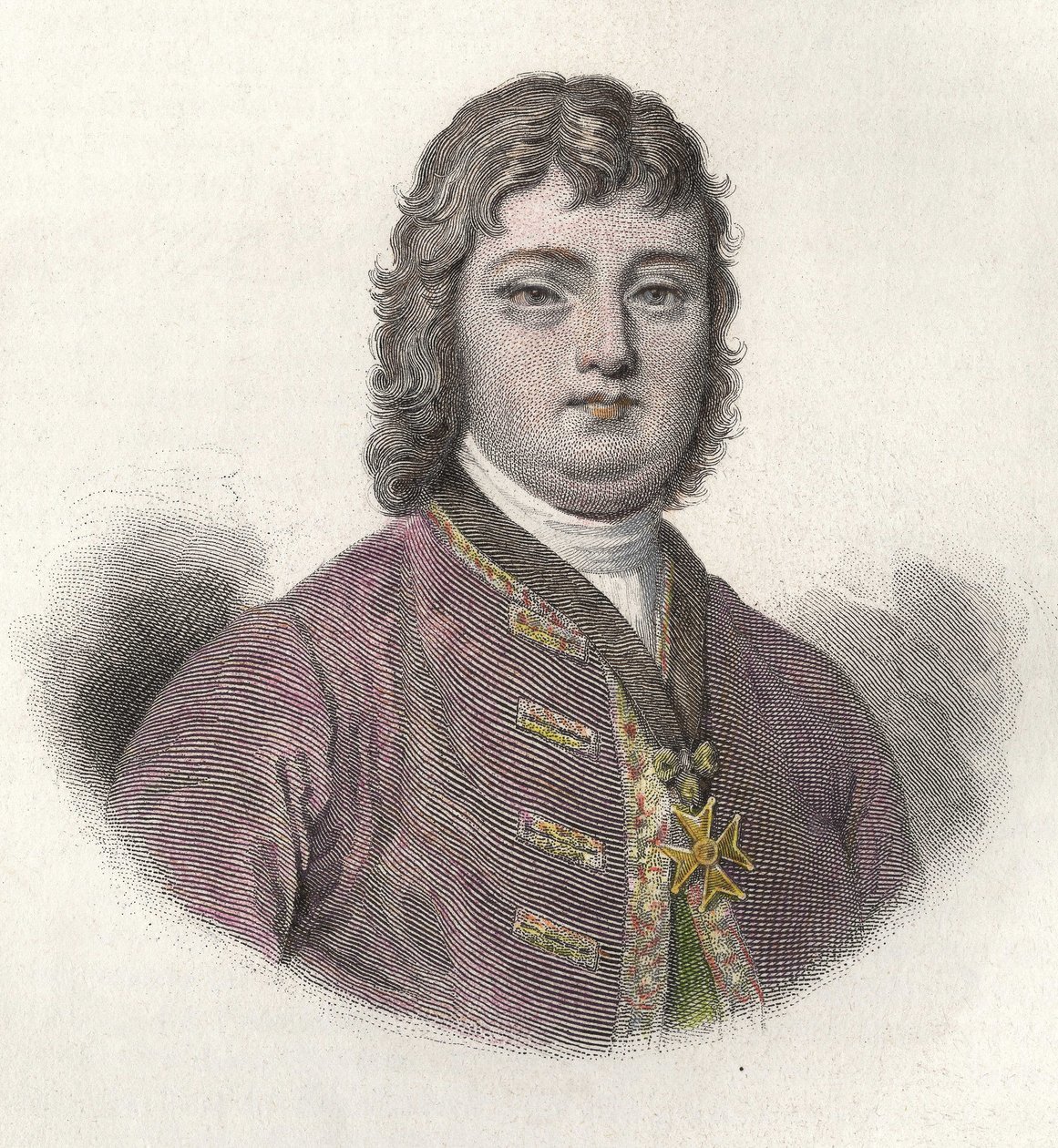 Nicolas Roze dit le Chevalier Roze (1675-1733), francia katona és kormányzó portréja. in "Portraits des Hommes Useful". alkotó: French School