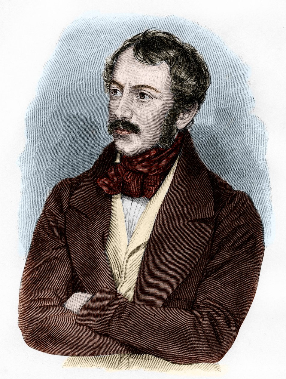 Nikolaus Lenau portréja (színes metszet) alkotó: French School