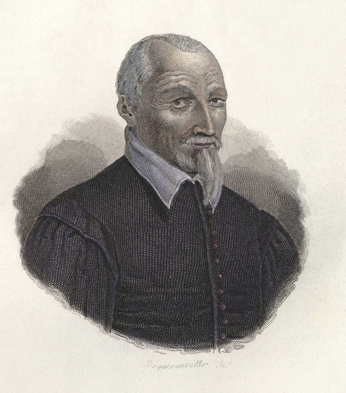 Olivier de Serres (1539-1619) francia agronómus portréja. a „” Hasznos férfiak portréi” című filmben alkotó: French School