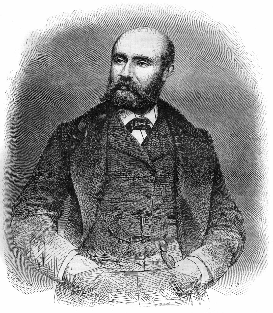 Paul Henry Corintin Feval portréja (Paul Feval pere alkotó: French School