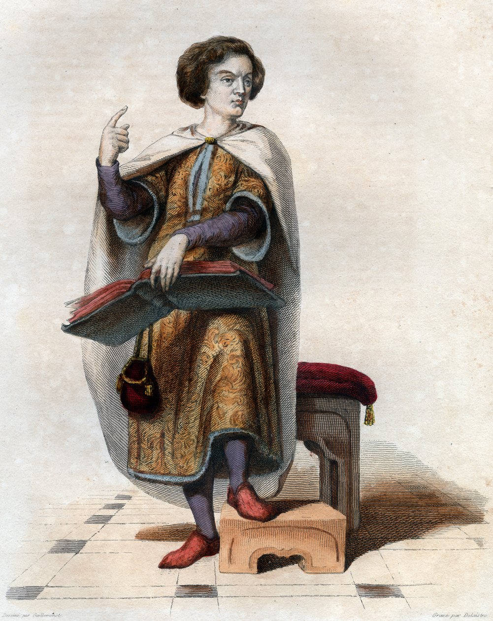 Peter Abelard (Pierre Abailard) (Pierre Abeilard) (1079-1142) francia skolasztikus filozófus, teológus és logikus portréja. alkotó: French School