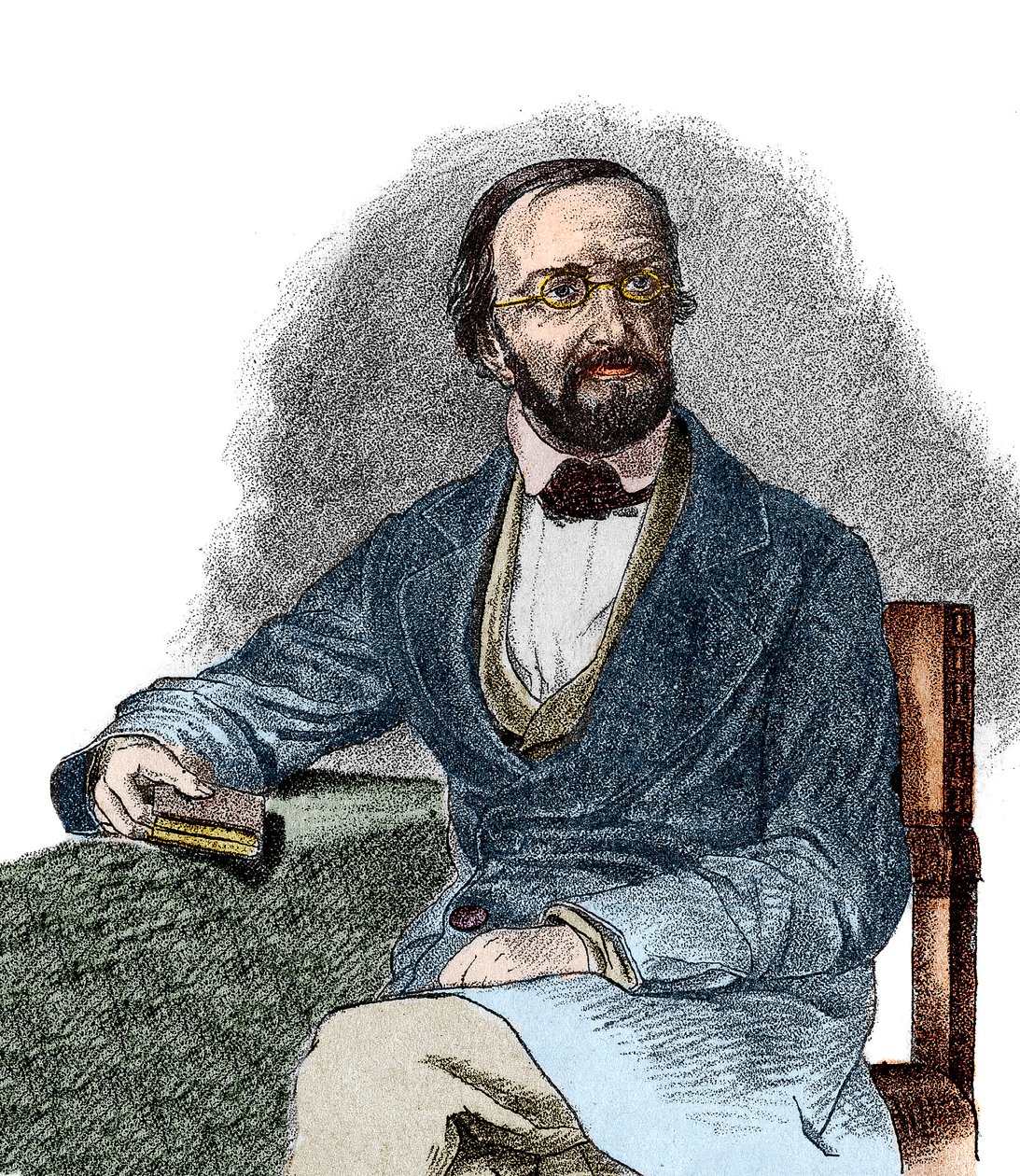 Peter Gustav Dirichlet (1805-1859) német matematikus portréja. 19. század. alkotó: French School