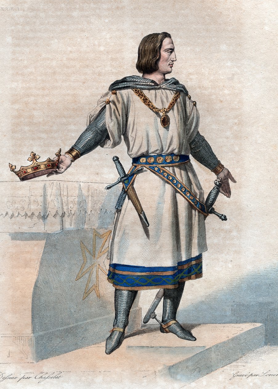 Fülöp II. Augustus (1165-1223), francia király portréja. alkotó: French School