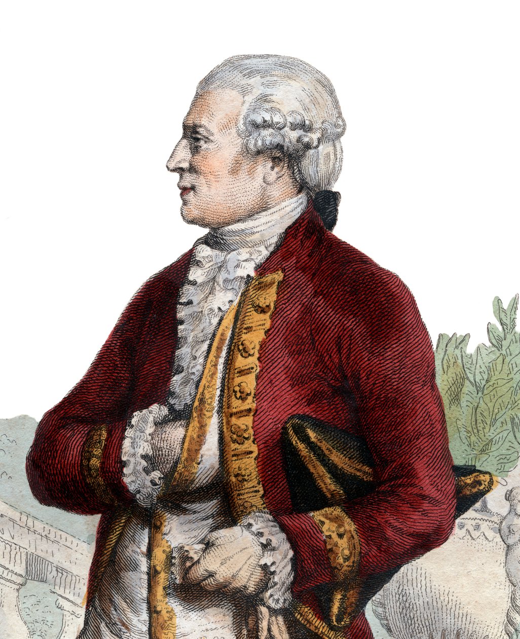 Pierre Augustin Caron de Beaumarchais (1732-1799) francia órásmester, feltaláló, zenész, diplomata és író portréja. alkotó: French School